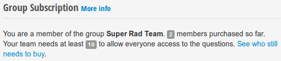 Pending group subscription Pending group subscription